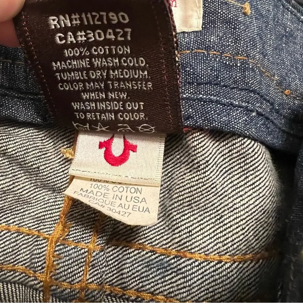True Religion Limited Edition Button Fly Horseshoe Back Pockets Jean Men Size 36